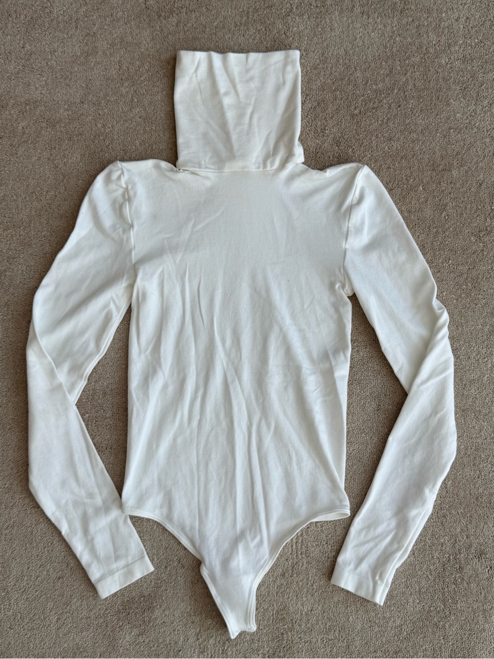Wolford White Long-Sleeve Turtleneck Bodysuit